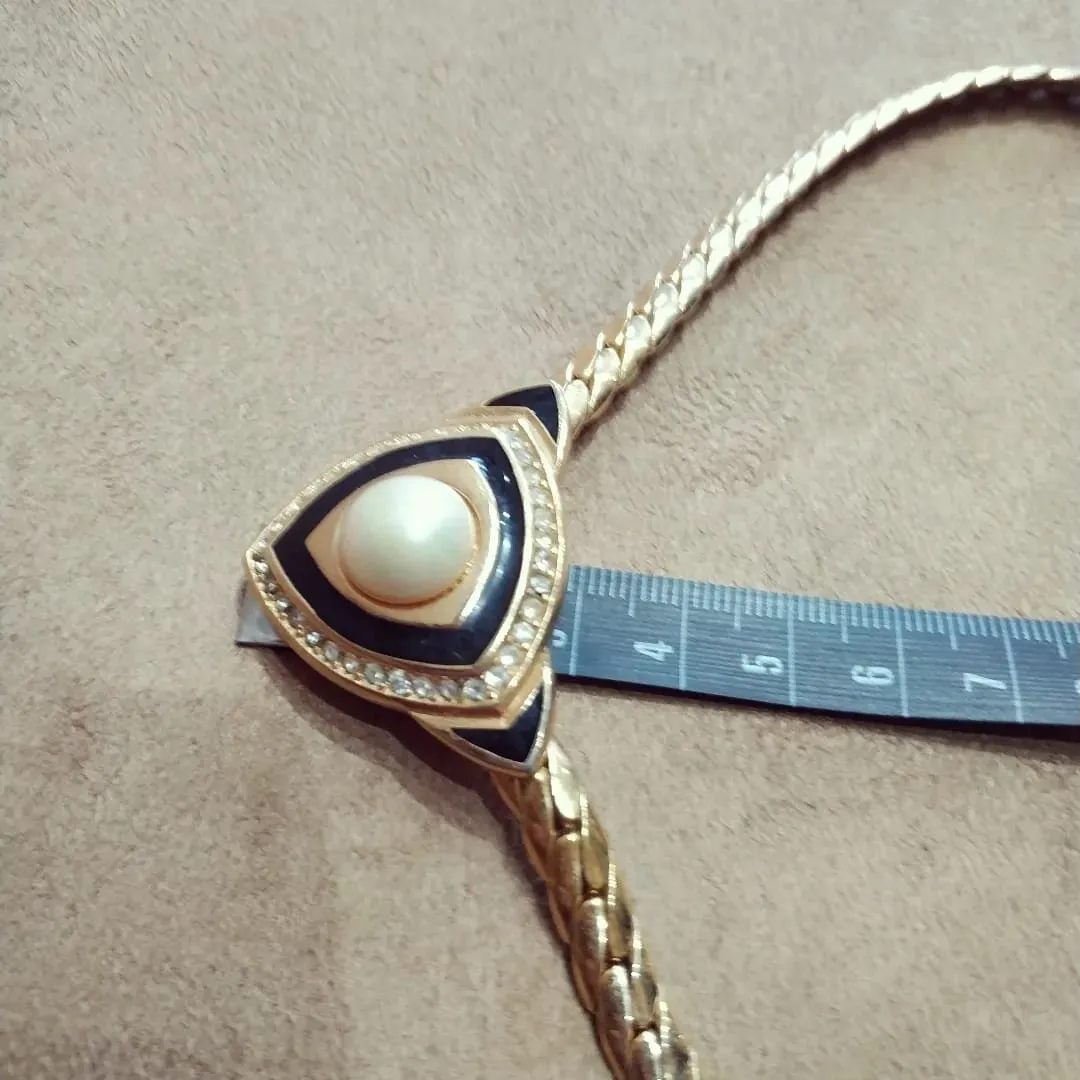 Dior vintage Black/Pearl Necklace