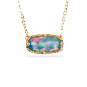Ethiopian Opal Landscape Necklace