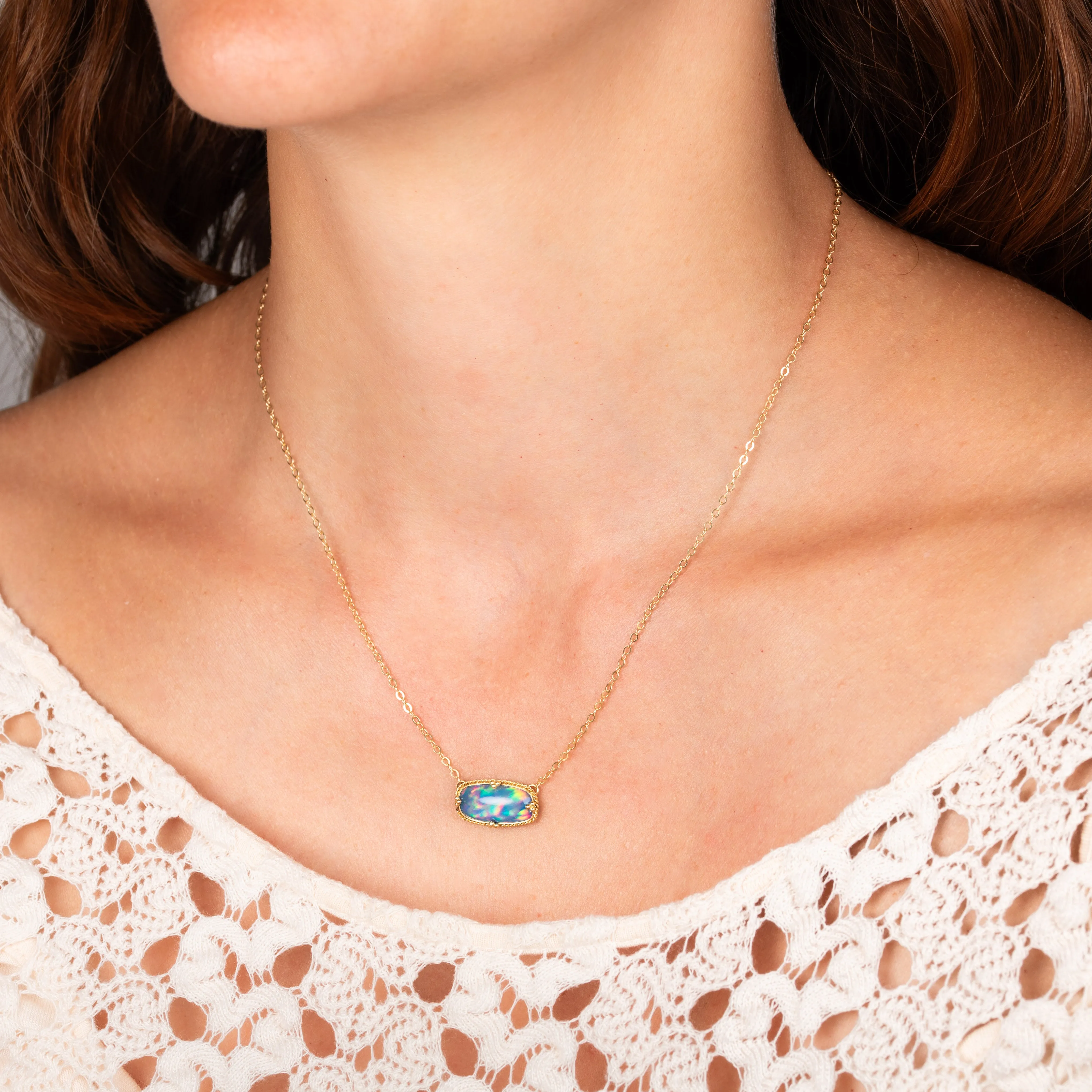 Ethiopian Opal Landscape Necklace