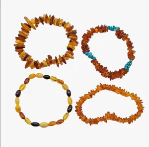 Genuine Baltic Amber Stretch Bracelet