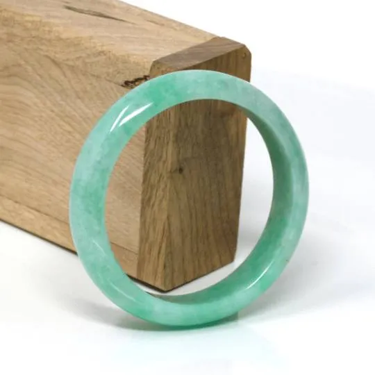 Genuine Burmese Apple Green Jadeite Jade Bangle Bracelet ( 57.0 mm) #110