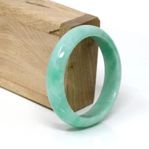 Genuine Burmese Apple Green Jadeite Jade Bangle Bracelet ( 57.0 mm) #110