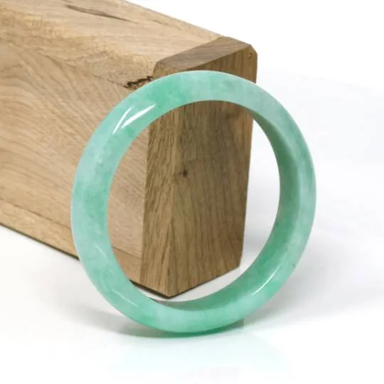 Genuine Burmese Apple Green Jadeite Jade Bangle Bracelet ( 57.0 mm) #110