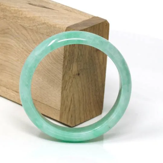 Genuine Burmese Apple Green Jadeite Jade Bangle Bracelet ( 57.0 mm) #110