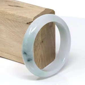Genuine Burmese Ice Jadeite Jade Bangle Bracelet ( 58.5 mm )#538
