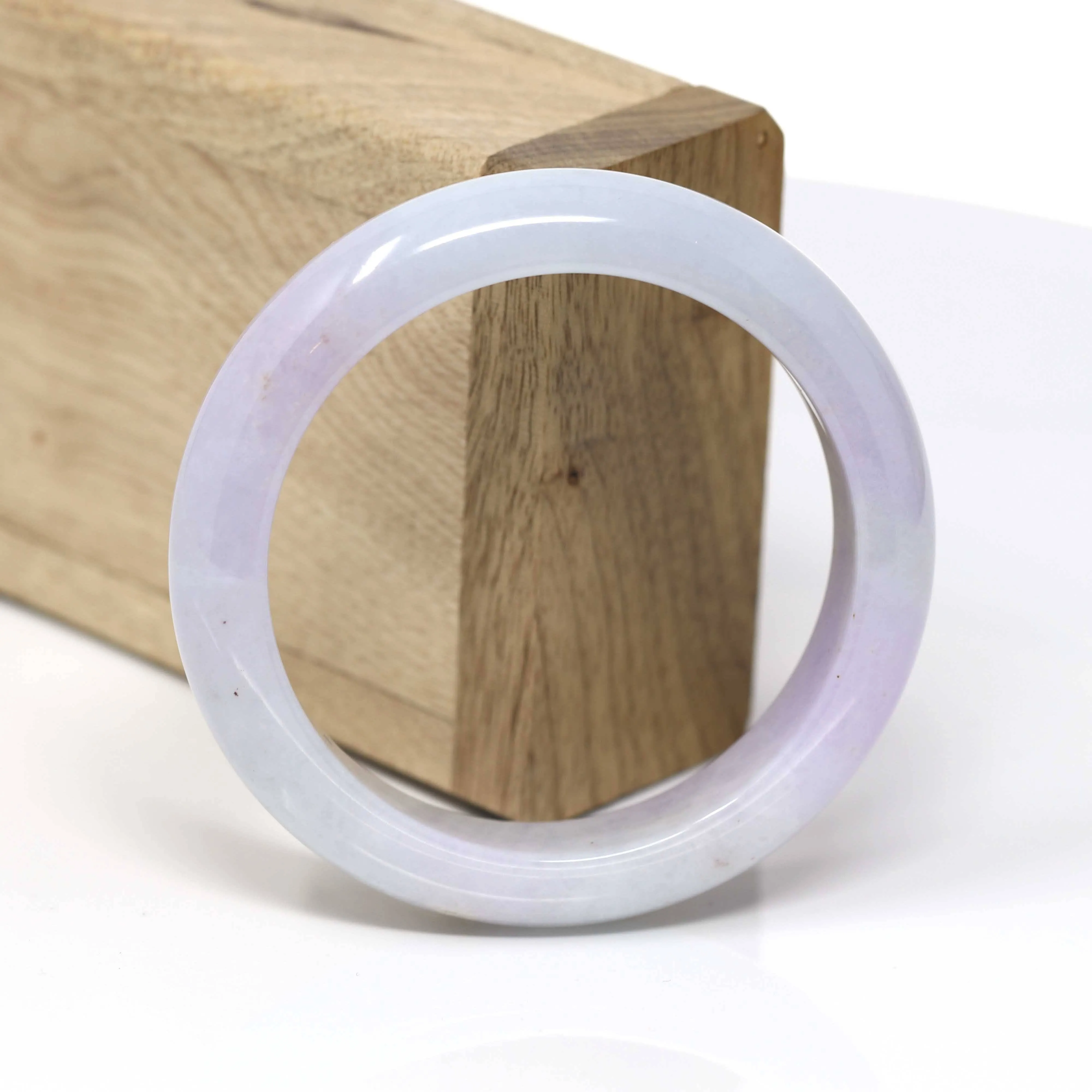 Genuine Lavender Jadeite Jade Bangle  Bracelet ( 55.2 mm ) #103