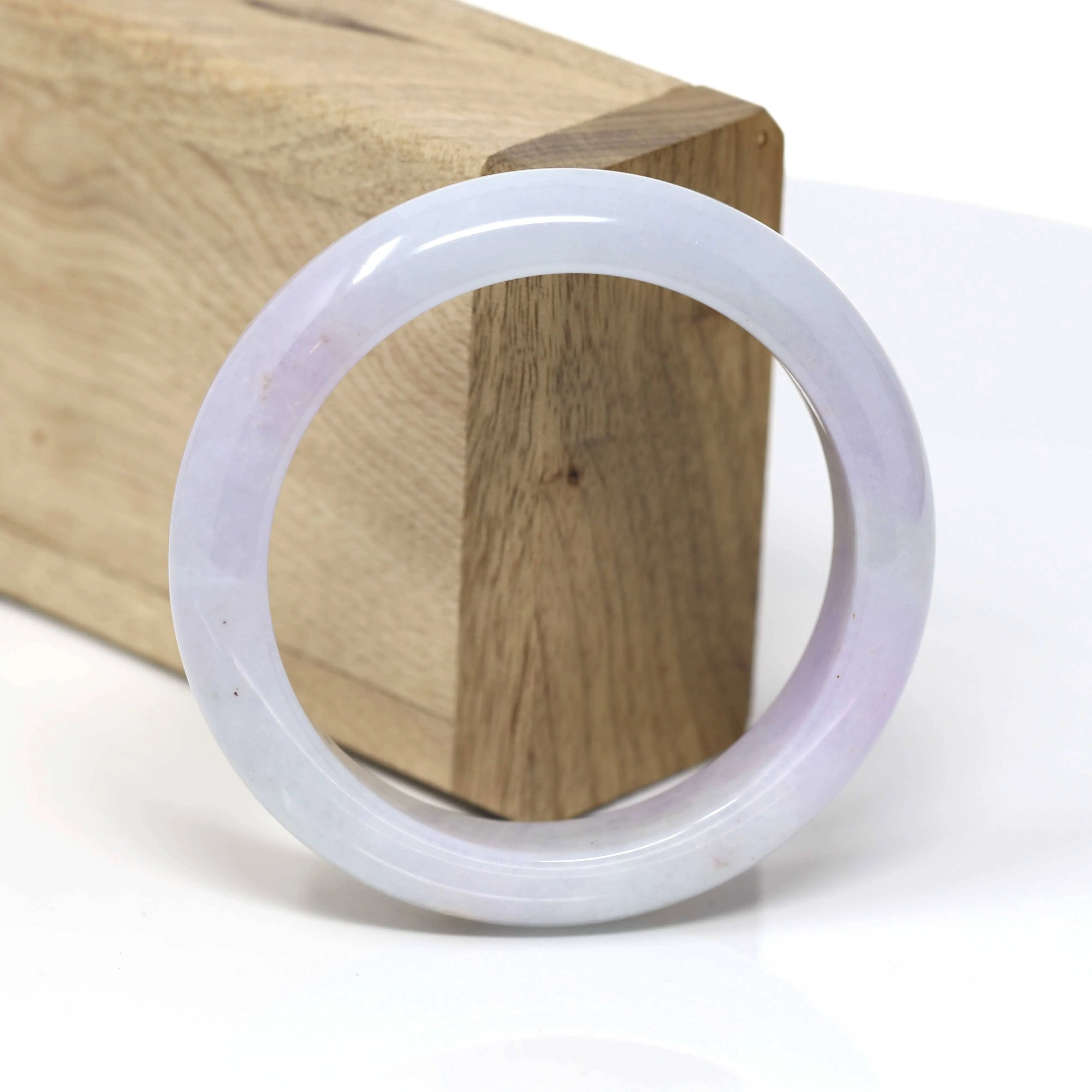 Genuine Lavender Jadeite Jade Bangle  Bracelet ( 55.2 mm ) #103