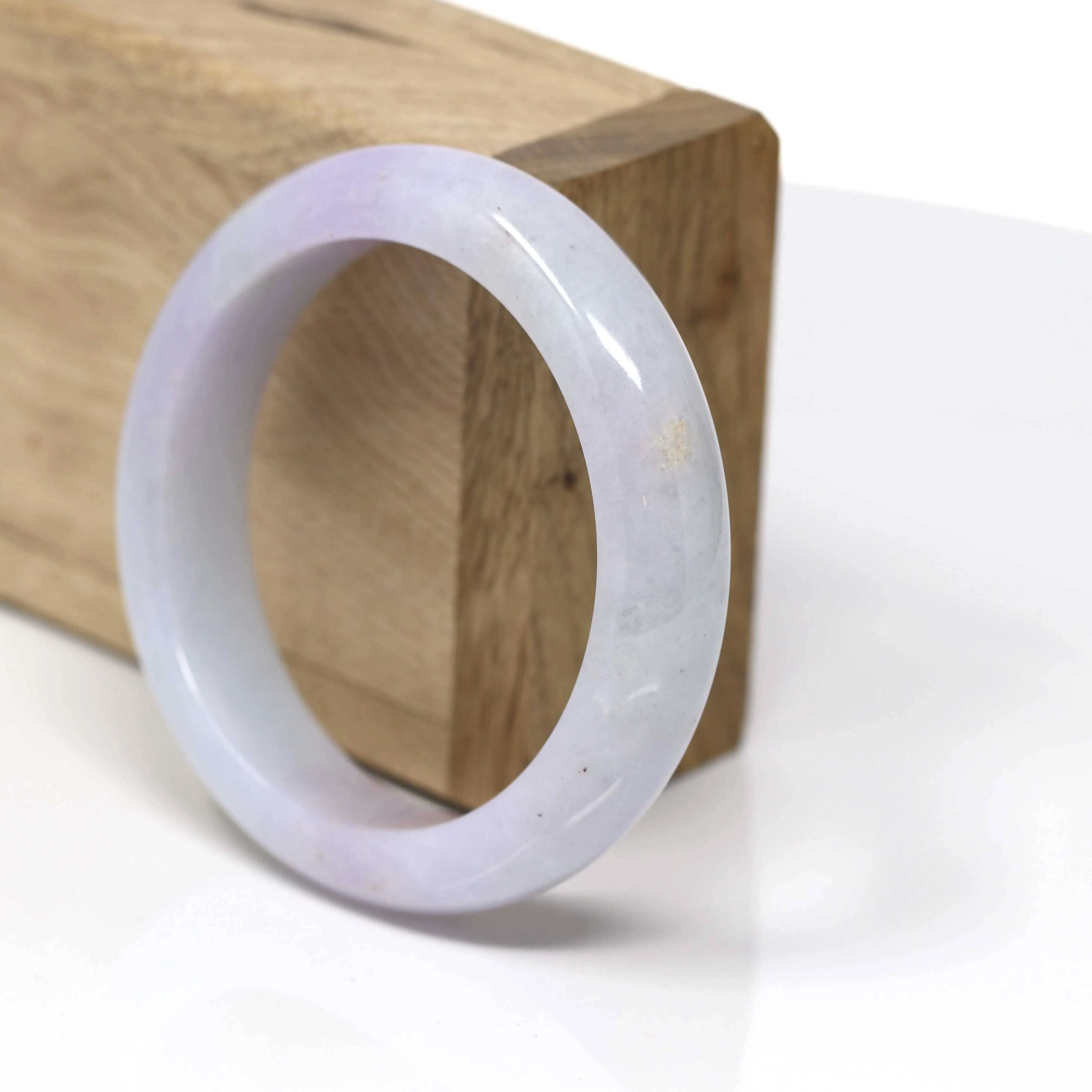 Genuine Lavender Jadeite Jade Bangle  Bracelet ( 55.2 mm ) #103