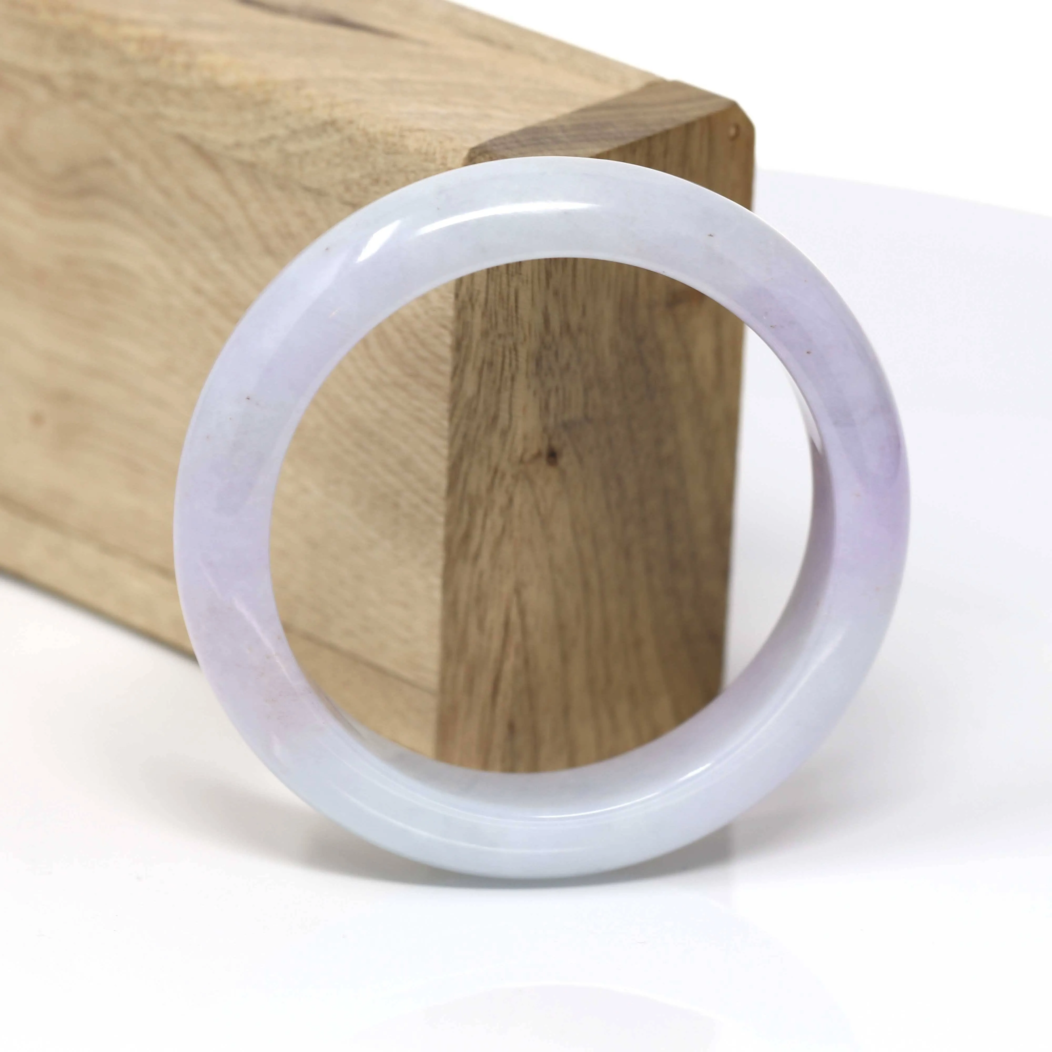 Genuine Lavender Jadeite Jade Bangle  Bracelet ( 55.2 mm ) #103
