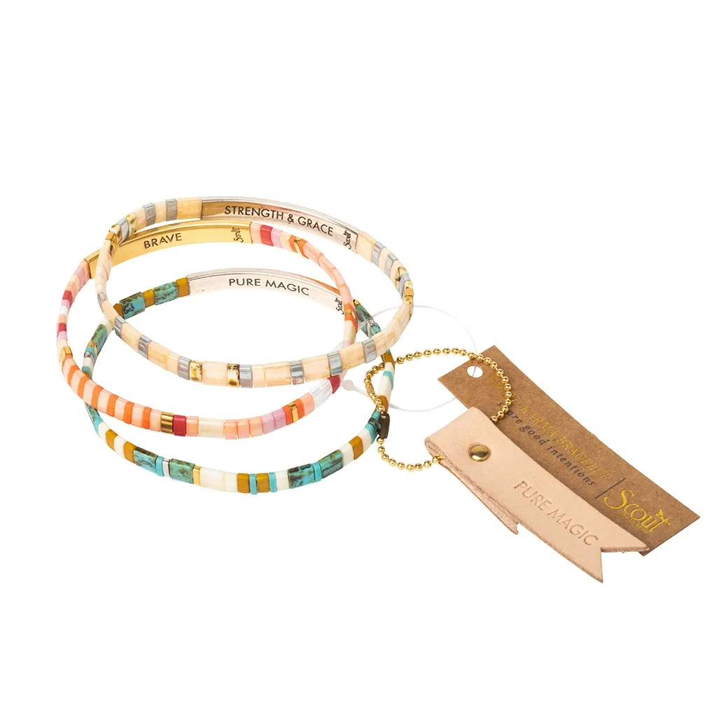 Good Karma Miyuki Bracelet | Gratitude - Amber/Gold