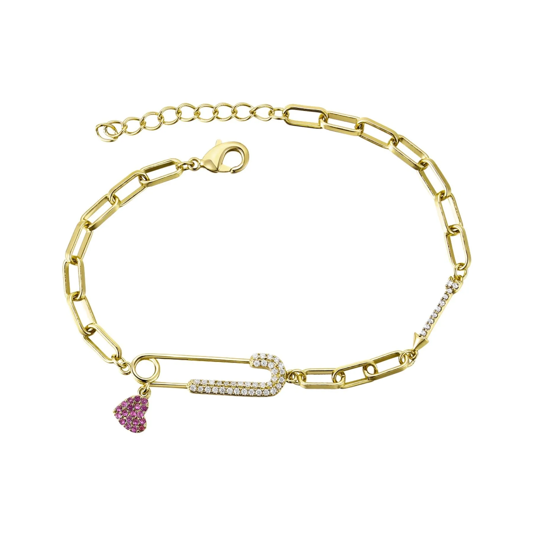 Heart Charm Adjustable Bracelet