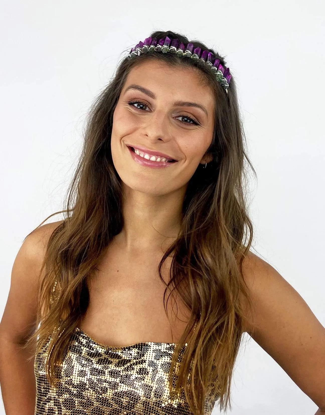 Mini Diadem Crystal Crown in Fairy Pond