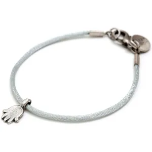 Mini Hamsa Hand Charm Satin Cord Bracelet