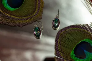 Mystic Topaz Oval Drop Earrings