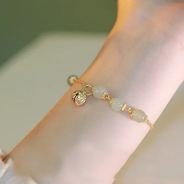 Natural Hetian Jade Bracelet for Women Charms Gifts for Mom