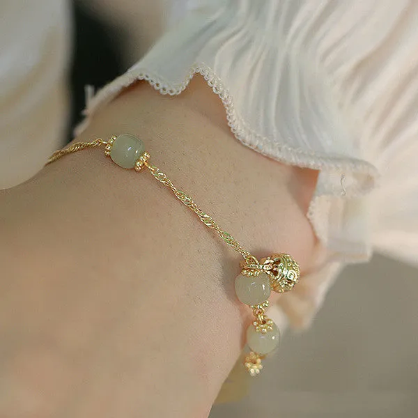 Natural Hetian Jade Bracelet for Women Charms Gifts for Mom