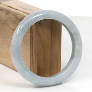 Natural Lavender-Green Jadeite Jade Bangle Bracelet ( 60.70 mm) #T059