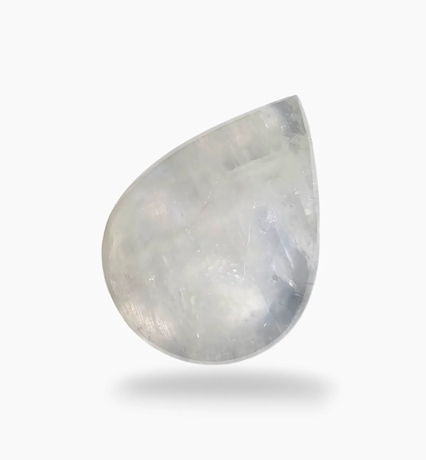 Natural Rainbow Moonstone 48.52 Carats Pear Cabochon Shape 30.3x20.5mm