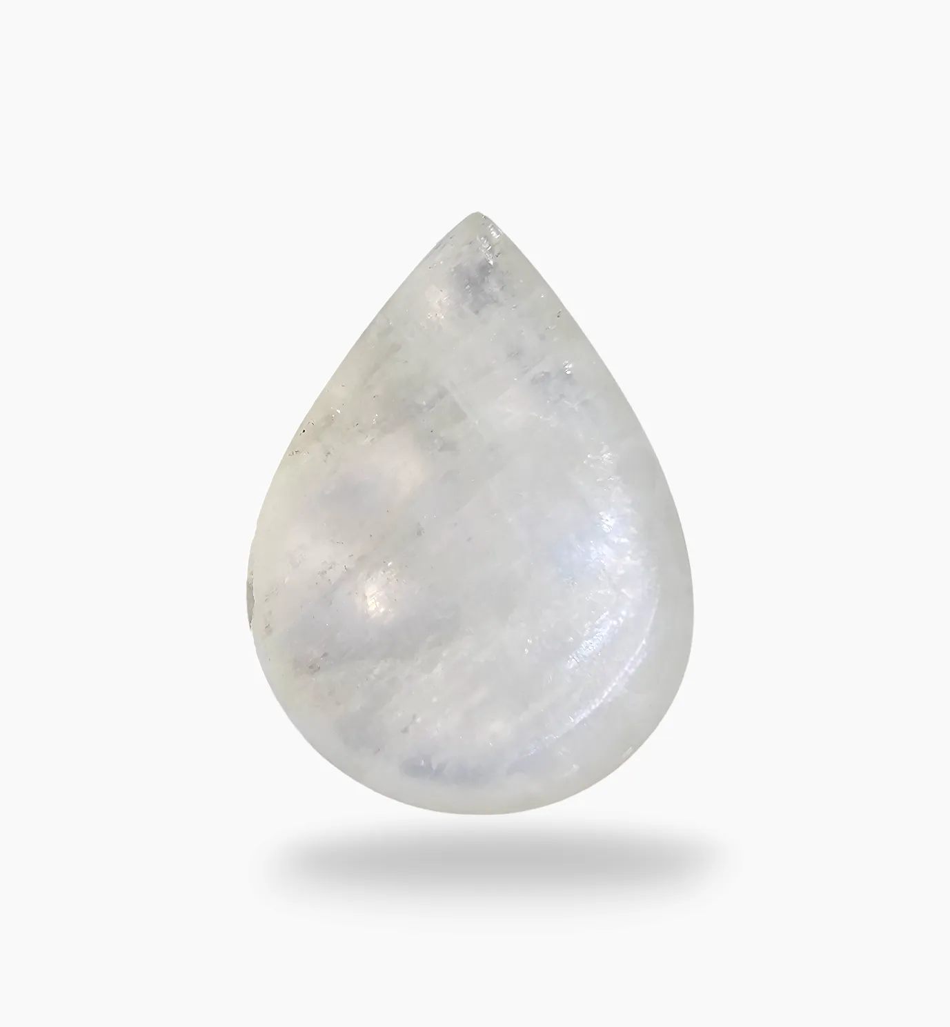 Natural Rainbow Moonstone 48.52 Carats Pear Cabochon Shape 30.3x20.5mm