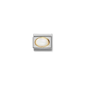Nomination Composable Gold Oval Moonstone Link ~ 030502/17