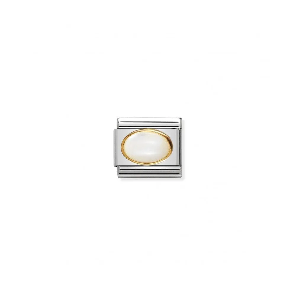 Nomination Composable Gold Oval Moonstone Link ~ 030502/17