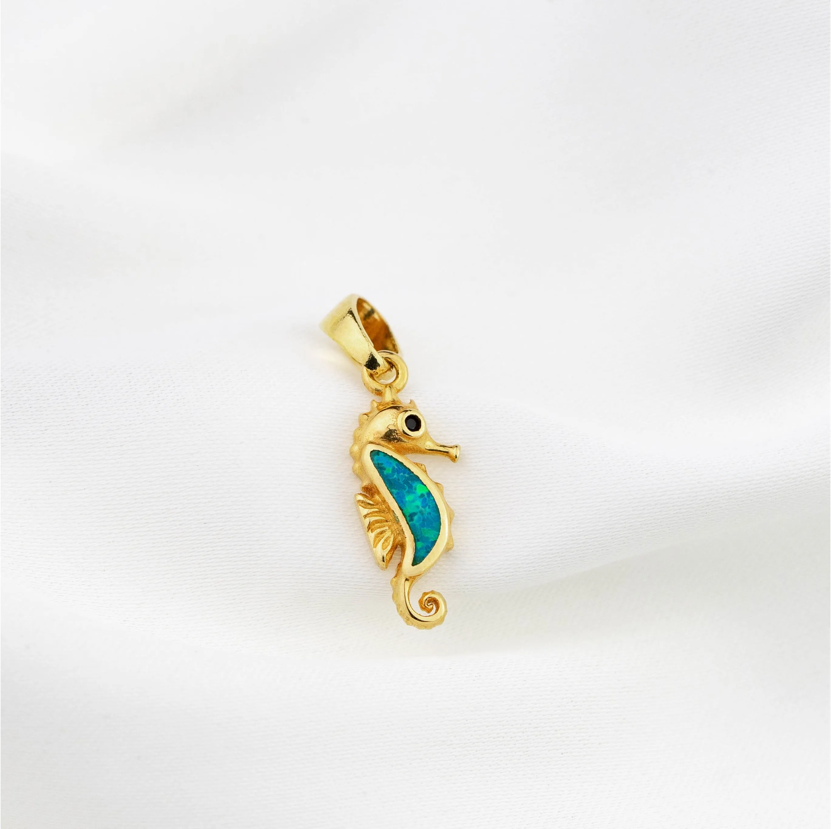 Opal Seahorse Necklace