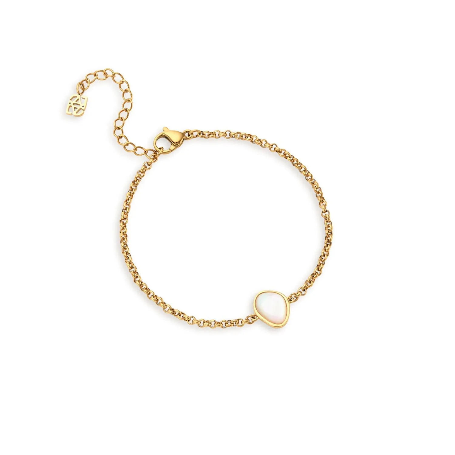 Organic Moonstone Bracelet (Gold)