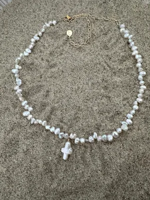 Pearl Cross Necklace