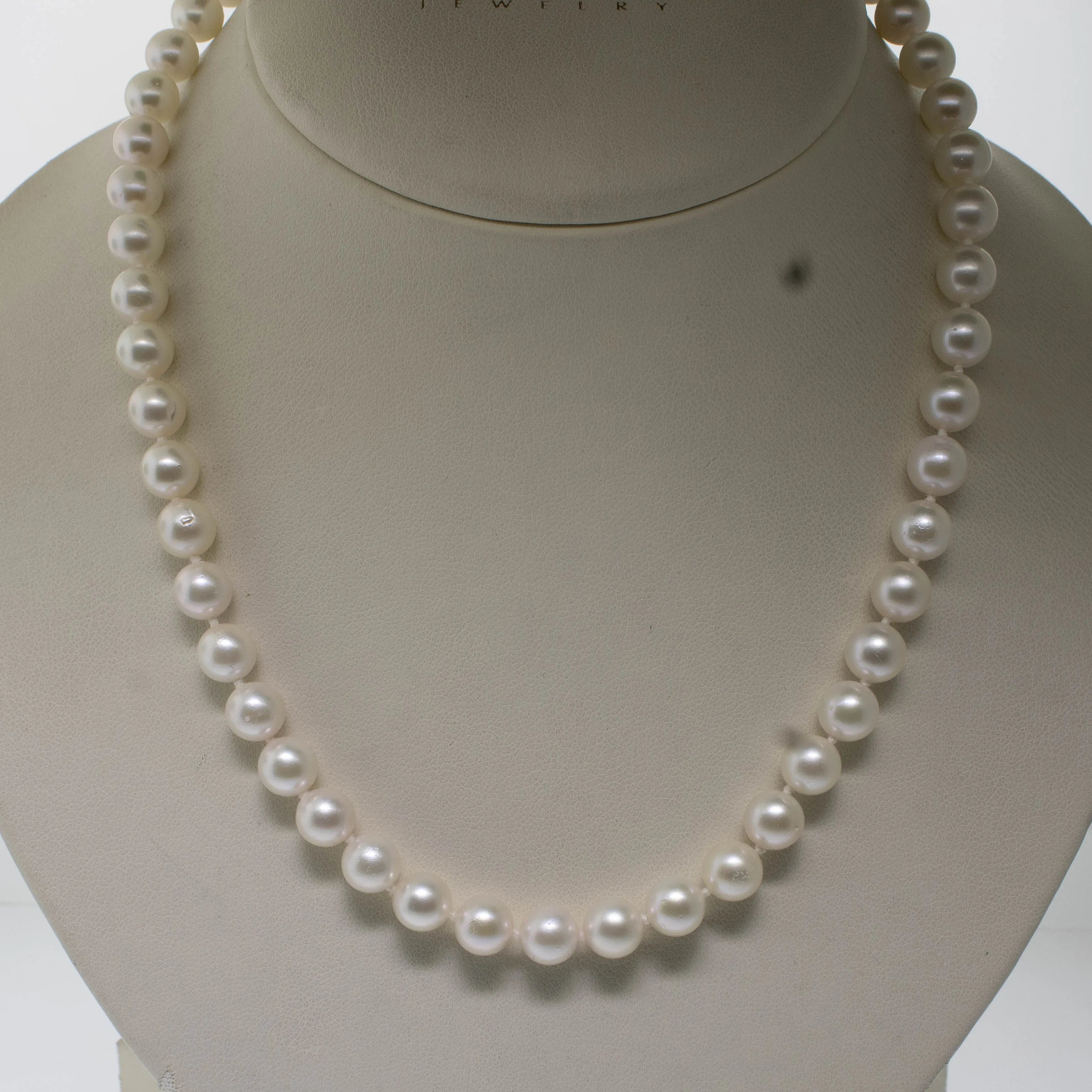 Pre-Owned 24” Knotted Akoya Cultured Pearl Necklace, 7-7.5mm, 14K Gold Clasp