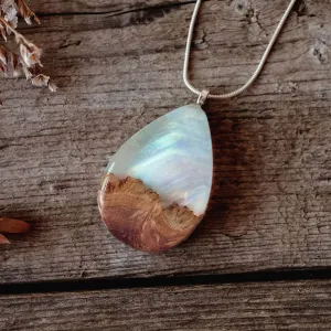 Rainbow Sky | opal pendant [teardrop]