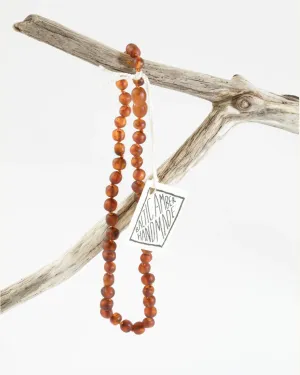 Raw Cognac Baltic Amber || Necklace 16"
