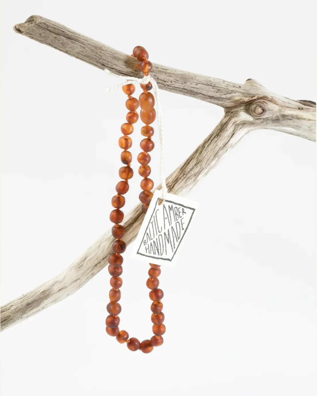 Raw Cognac Baltic Amber || Necklace 16"