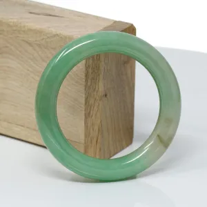 RealJade® Classic Bangle Genuine Burmese Green Jadeite Jade Bangle Bracelet ( 53.1 mm) #316