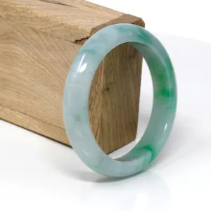 RealJade® Classic Bangle Genuine Burmese Green Jadeite Jade Bangle Bracelet ( 58.8 mm ) #68