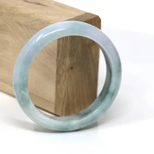 RealJade® Classic Bangle Natural Burmese Jadeite Jade Bangle Bracelet Real Jade Jadeite Jewelry ( 58.2 mm )#474