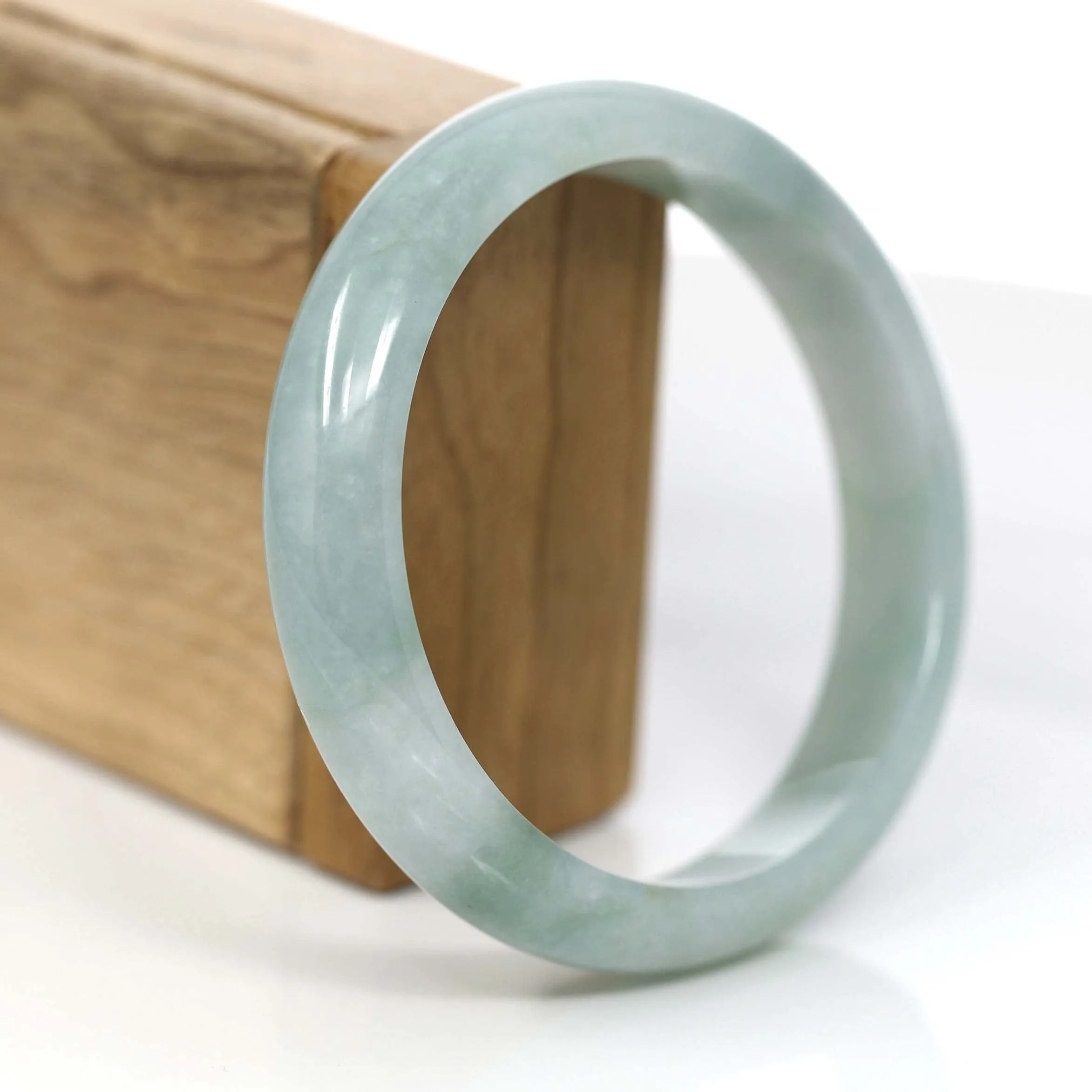 RealJade® Co. Classic blue-green Jade Jadeite Bangle Bracelet ( 62.75 mm )#367