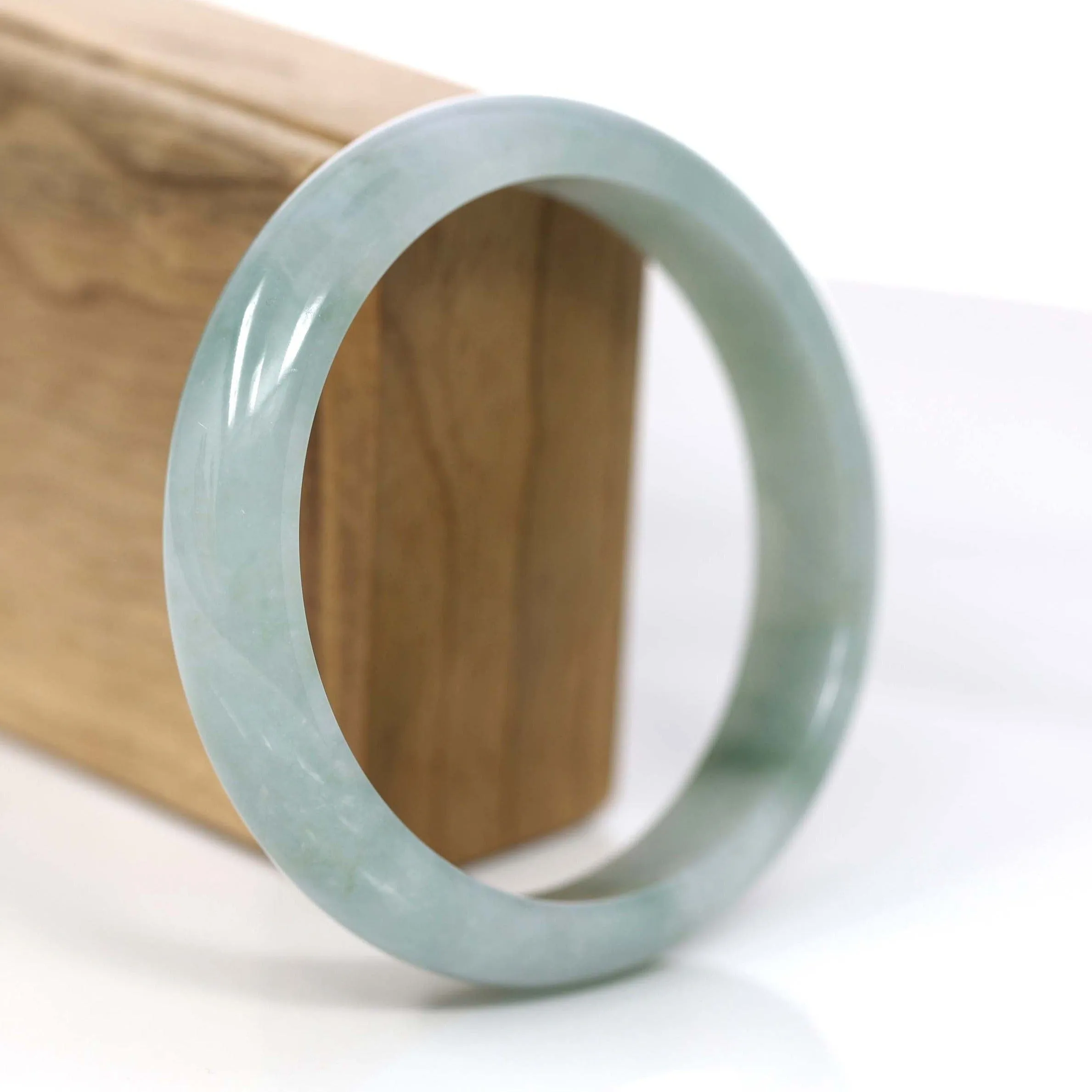 RealJade® Co. Classic blue-green Jade Jadeite Bangle Bracelet ( 62.75 mm )#367
