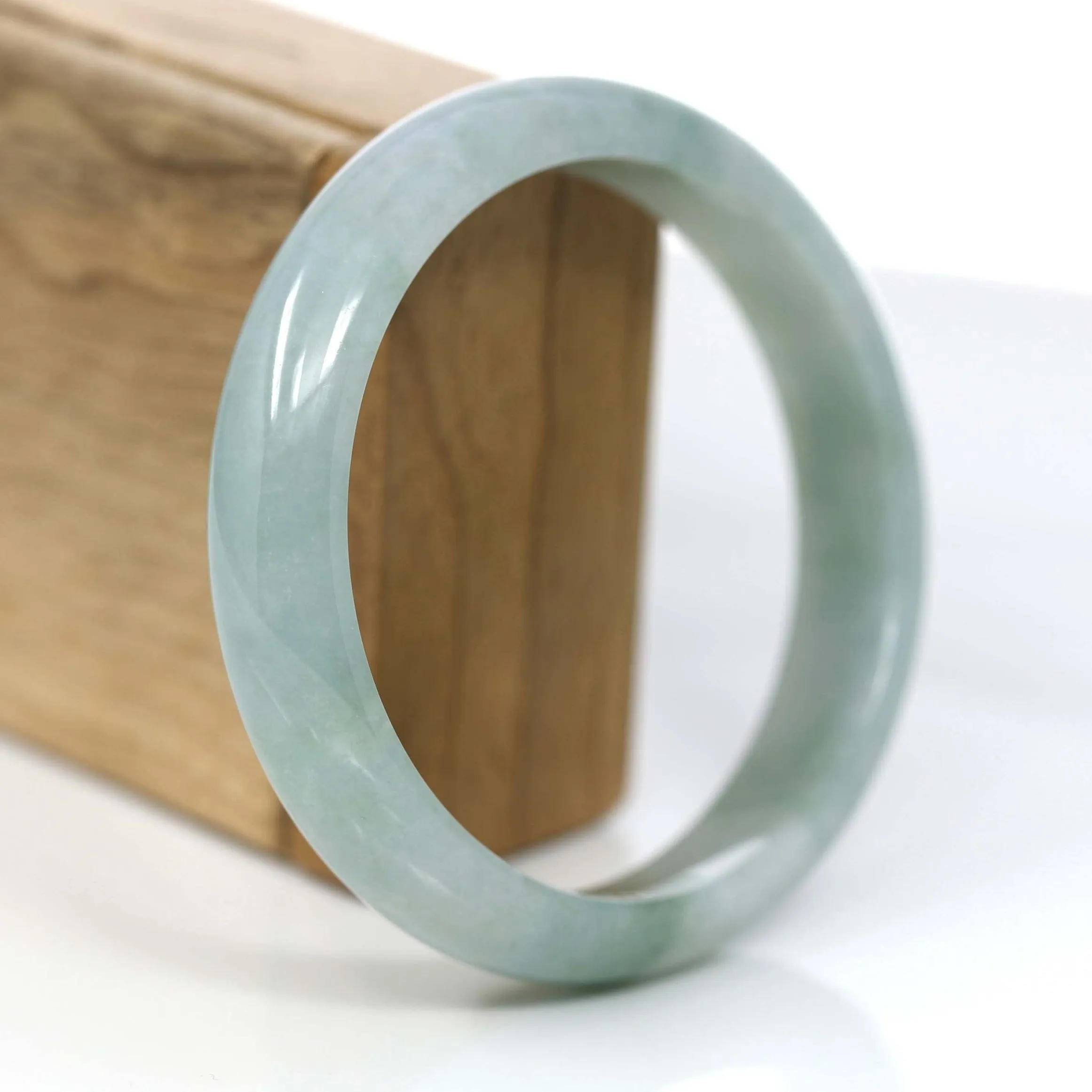 RealJade® Co. Classic blue-green Jade Jadeite Bangle Bracelet ( 62.75 mm )#367