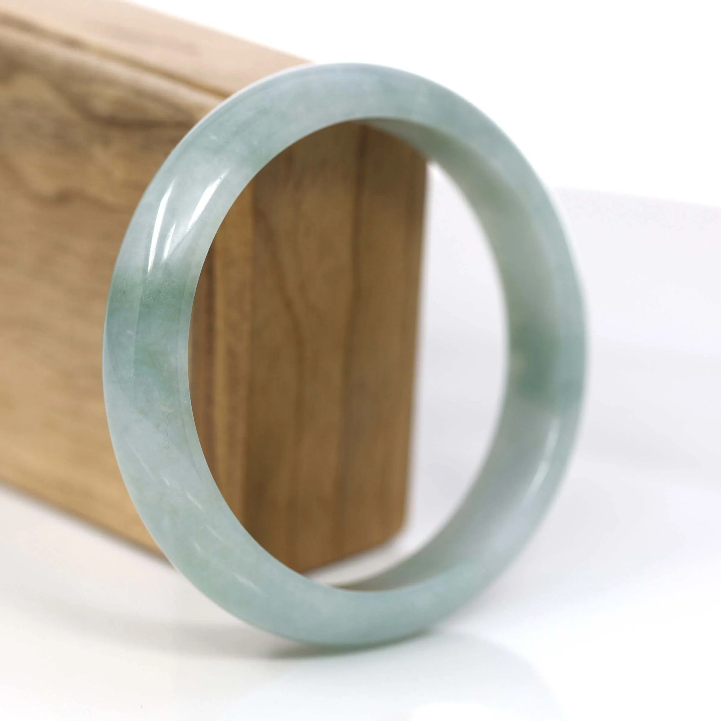 RealJade® Co. Classic blue-green Jade Jadeite Bangle Bracelet ( 62.75 mm )#367