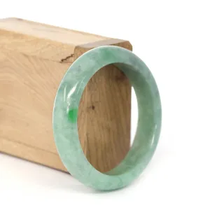 RealJade® Co. "Classic Bangle" Deep Green Natural Burmese Jadeite Jade Bangle ( 56.06mm )#450