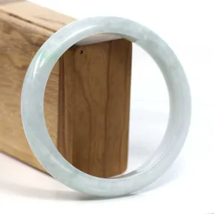 RealJade® Co. "Classic Bangle" Genuine Burmese Green Jadeite Jade Bangle Bracelet (62.71mm) #T231