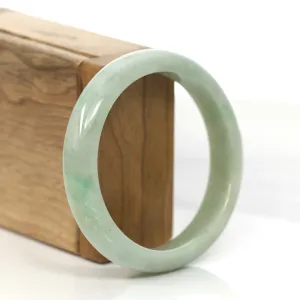 RealJade® Co.  "Classic Bangle" Green Natural Burmese Jadeite Jade Bangle (57.48 mm) #825