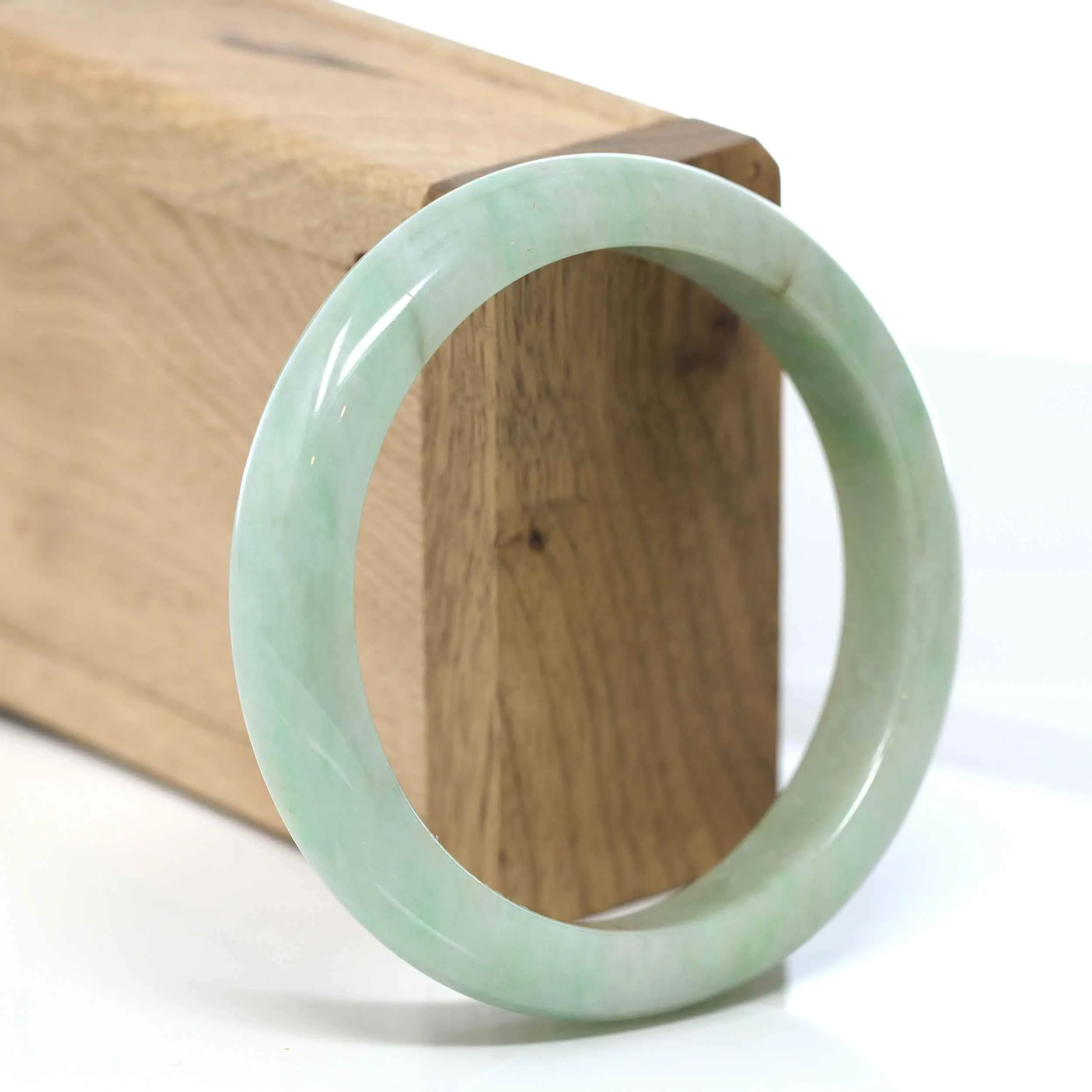RealJade® "Classic Bangle" Blue Green Natural Burmese Jadeite Jade Bangle ( 57.53 mm )#301