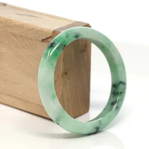 RealJade® "Classic Bangle" Genuine Burmese Green Jadeite Jade Bangle Bracelet (58.4 mm) #171
