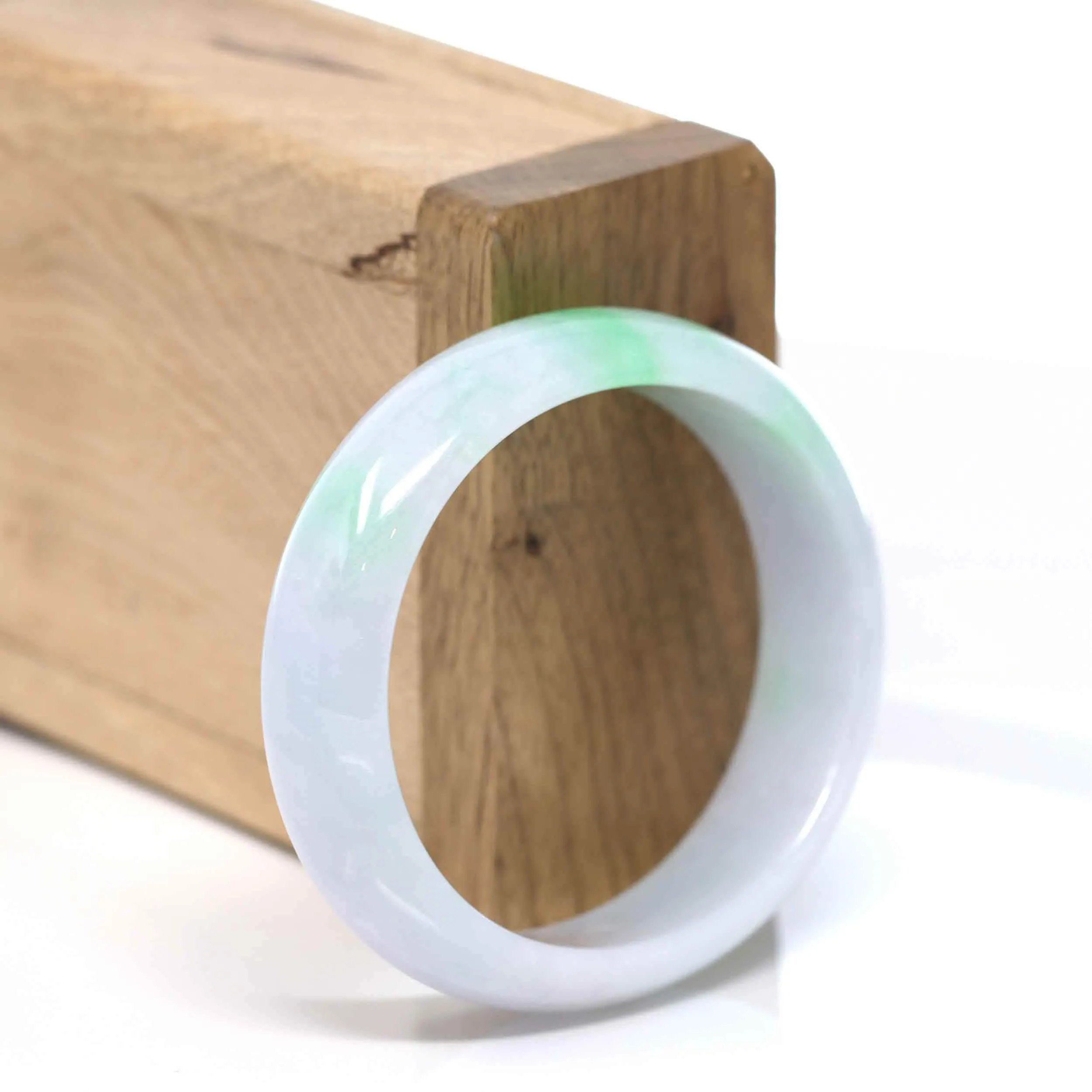 RealJade® "Classic Bangle" Genuine Burmese High Quality Jadeite Jade Bangle Bracelet (52.61mm)#306