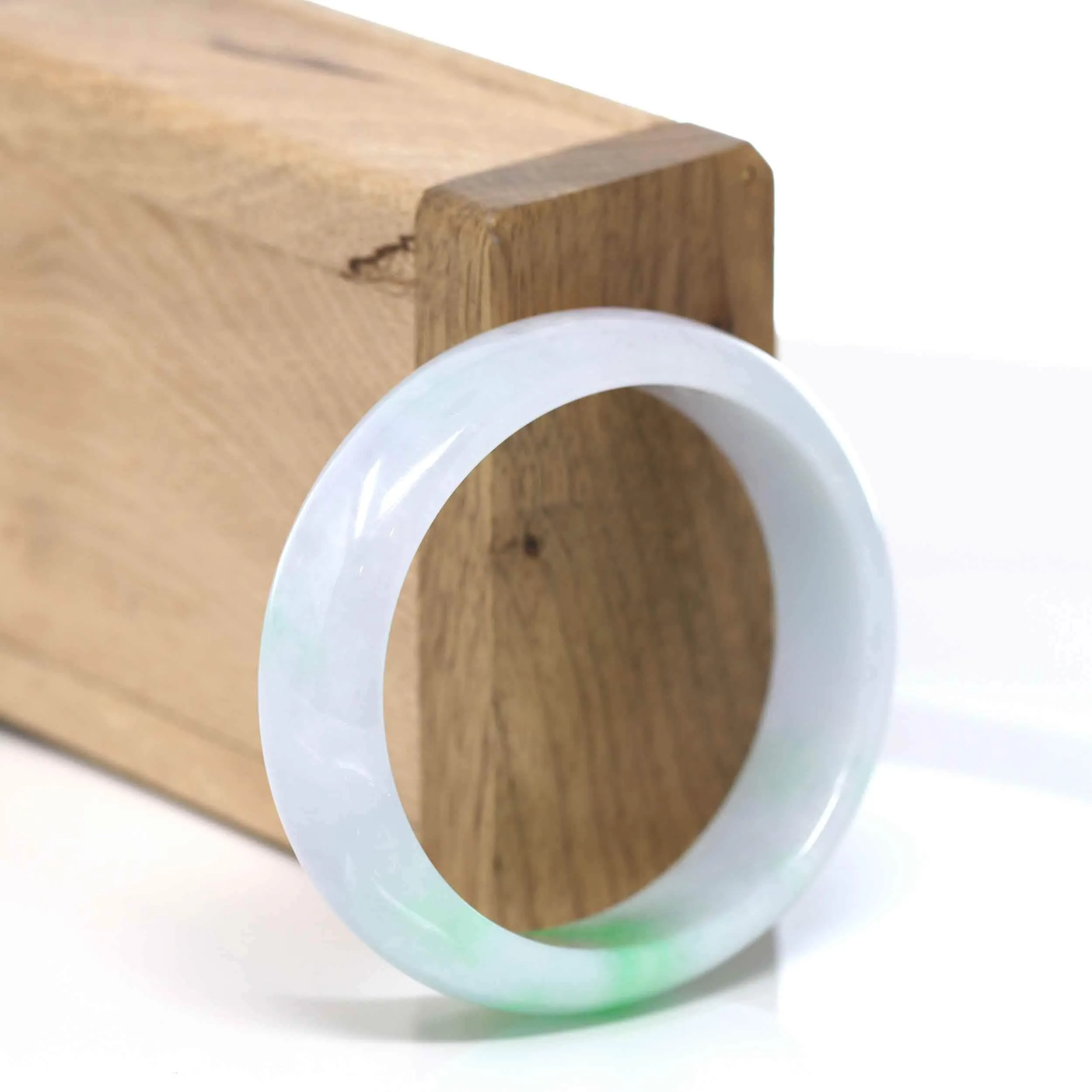 RealJade® "Classic Bangle" Genuine Burmese High Quality Jadeite Jade Bangle Bracelet (52.61mm)#306