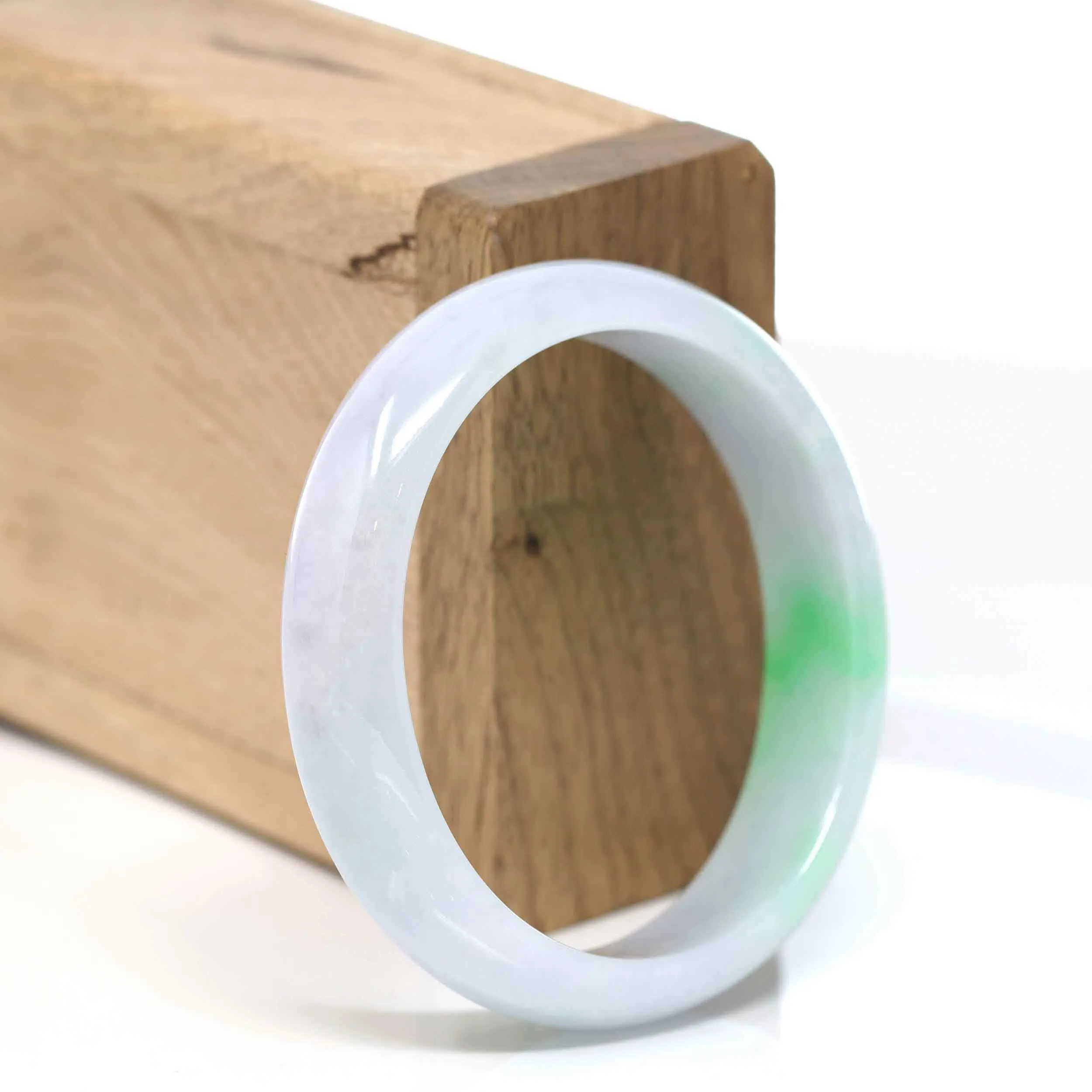 RealJade® "Classic Bangle" Genuine Burmese High Quality Jadeite Jade Bangle Bracelet (52.61mm)#306