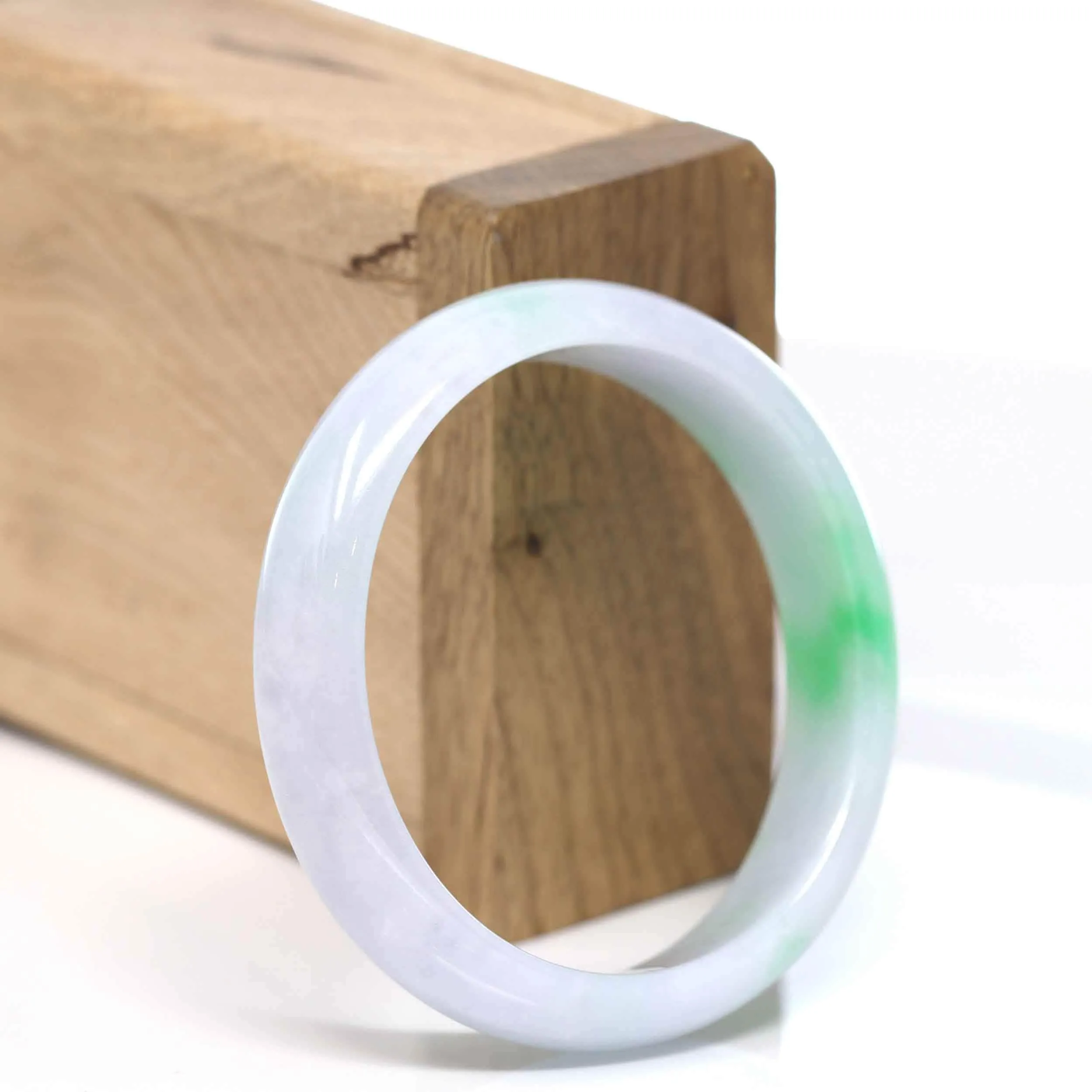RealJade® "Classic Bangle" Genuine Burmese High Quality Jadeite Jade Bangle Bracelet (52.61mm)#306