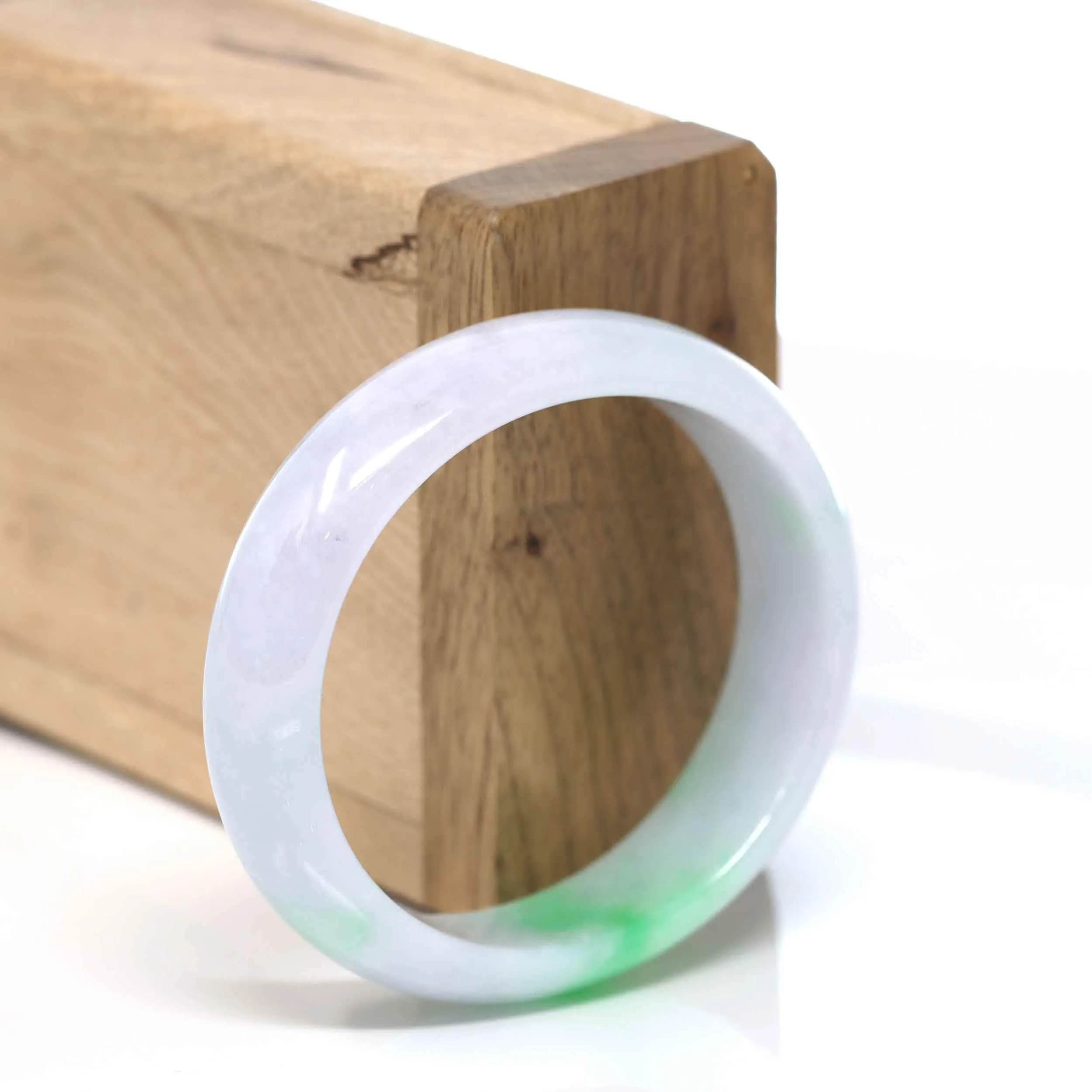 RealJade® "Classic Bangle" Genuine Burmese High Quality Jadeite Jade Bangle Bracelet (52.61mm)#306
