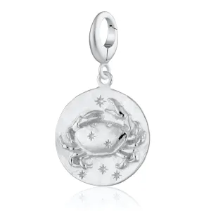 Silver Cancer Zodiac Charm